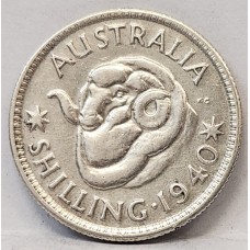 AUSTRALIA 1940 . ONE 1 SHILLING . KEY DATE